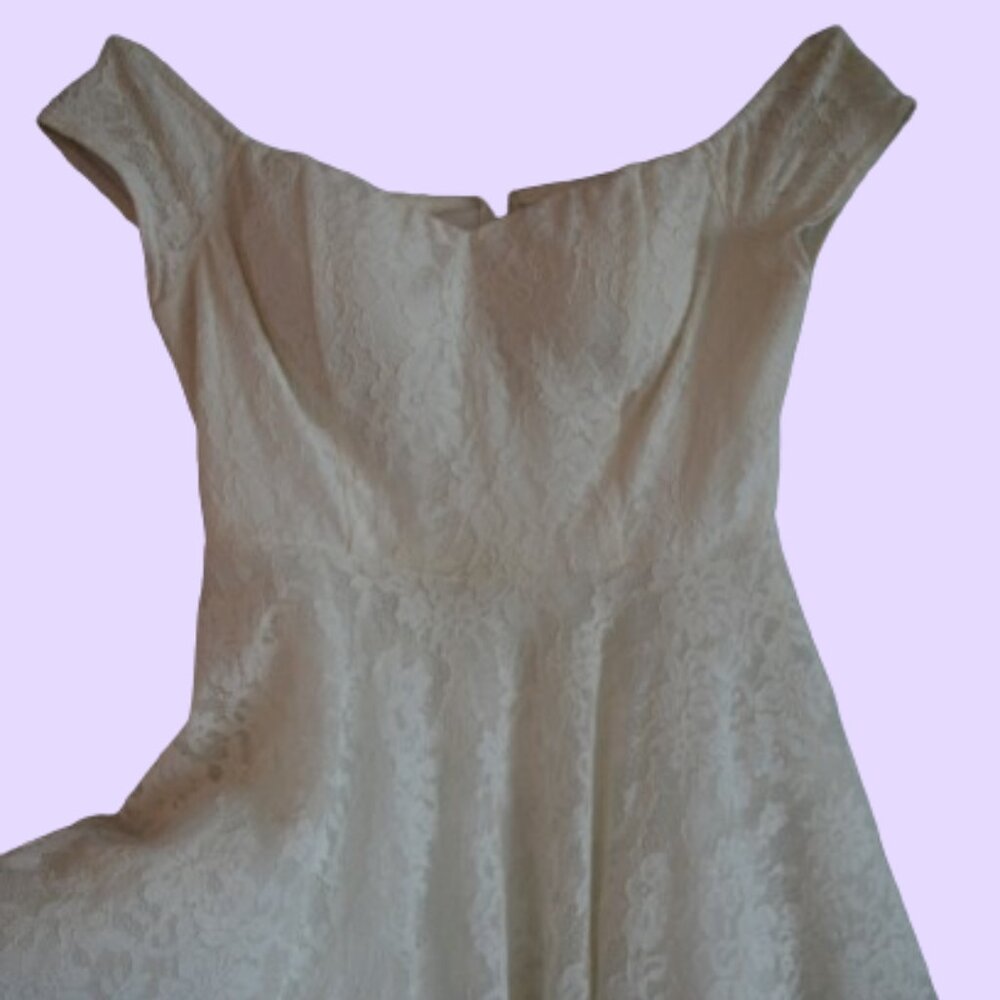 Cream Lace Special Occasion Dress